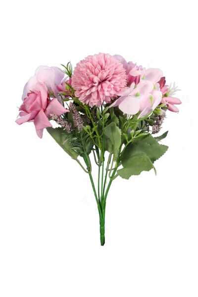 Goliat Bukiet 6 kwiatów mix z czosnkiem 32cm różowy