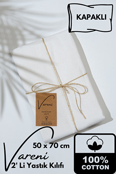 MUEV Bohemian Cotton Pillowcase 2 Pieces 50 X 70 cm Zippered, Covered, Flap P...