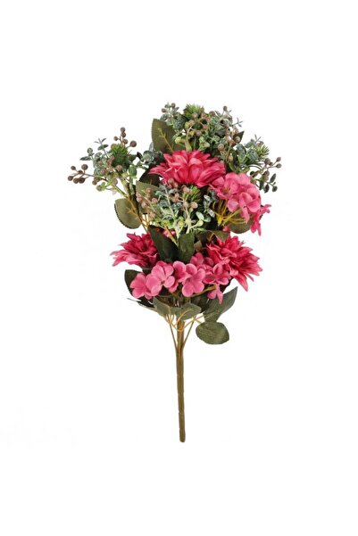 Goliat Bukiet płaski z hortensją 48 cm RÓŻOWY