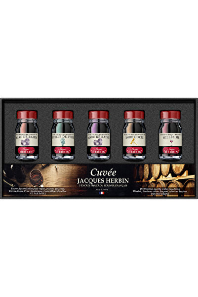 Jacques Herbin Set de 5 sticle de cerneală 10ml Cuvee