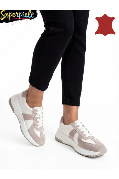 Collection2026 Women's casual shoes, Genuine Leather with Suede insert, thick...