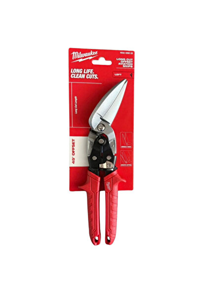 Milwaukee Long Cut 45° Offset Sac Kesme Makası – Sol
