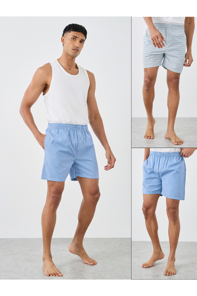 Styli Pack of 2 - Assorted Woven Checkered Boxer