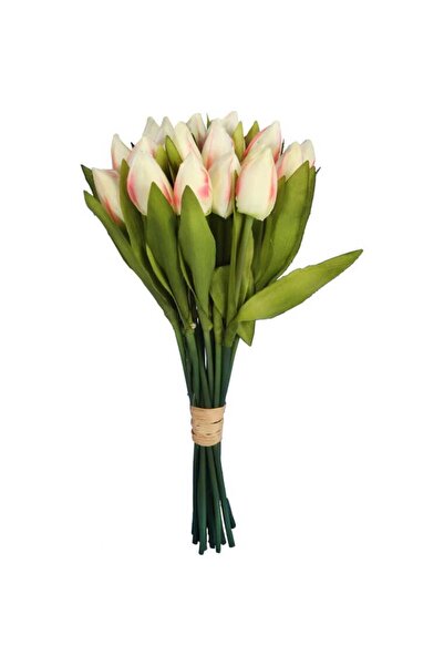 Goliat Sztuczny Bukiet 18 Białych Tulipanów - Dekoracja Wyglądająca jak Żywe ...