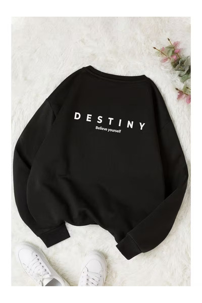 PENTHİLUS Unisex Destiny Printed Crew Neck Sweatshirt