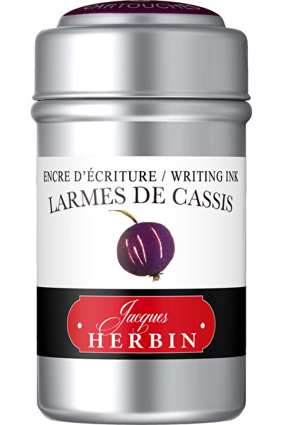 Jacques Herbin Cartușe de cerneală Larmes de Cassis - set de 6