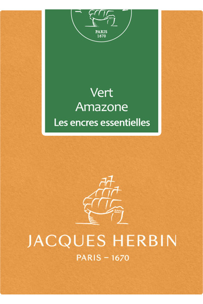 Jacques Herbin Cartușe de cerneală Vert Amazone - set de 7