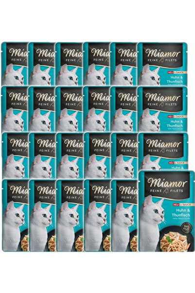 Miamor Hrană umedă pentru pisici Feine Filets Pui cu ton în sos 24x100g