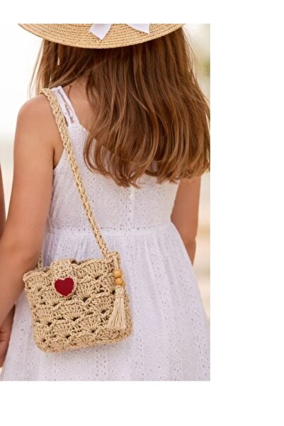 PİNKBAG حقيبة أطفال مصنوعة يدويًا من القش