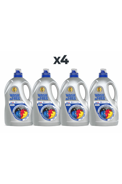 Wash & Free 4X Pack - Wash&Free Universal 5 L – Laundry Gel for Efficient Cle...