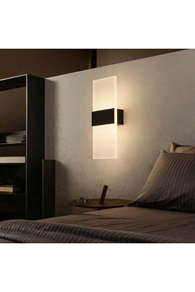 best power Modern Black LED Wall Lamp 7322-W with 3 Lighting Levels, 7W