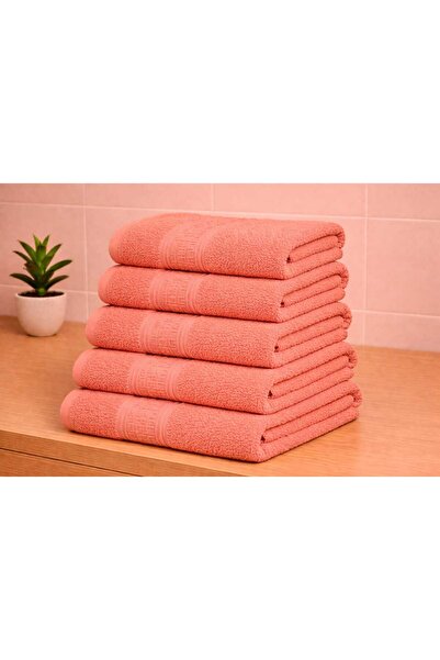 OEM Set of 5 Orange bath towels made of 100% Cotton with Patterned , 70x130 c...