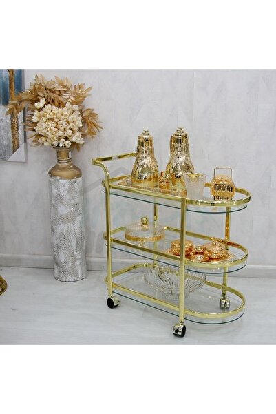 private house عربة ضيافة مودرن، أستانليس ستيل ، زجاج فاخر، عربة تقديم متنقلة،...