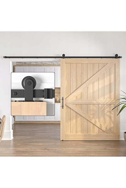 CCJH Sistem de uși glisante tip ușă de hambar 305 cm