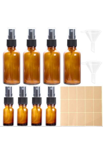 Other Set Sticle cu Pulverizator - Sticlă Chihlimbar Anti-UV, 8 Bucăți, 4x50m...