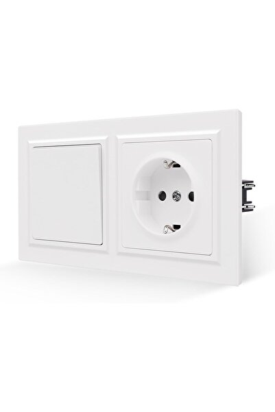 Other Priză cu Întrerupător - Ramă Dublă PC Ignifug - 157x86 mm, Protecție Sc...