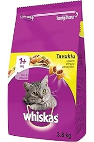 Whiskas Tavuklu Kuru Kedi Maması, 3.8 Kg