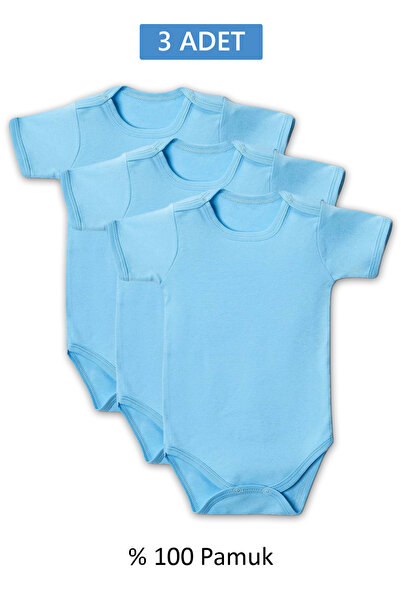 Cetiner Group Blue Half Sleeve Bodysuit for Children 2-7 Years Old (3 Pieces)...