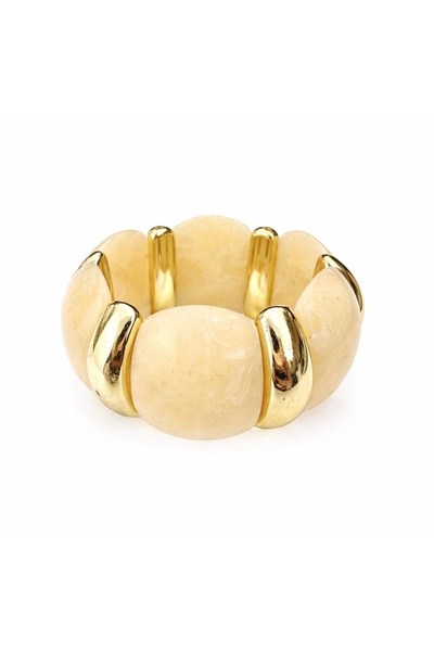GLOW ACCESSORIES BAE سوار نسائي مرن من الأكريليك من في آي بي