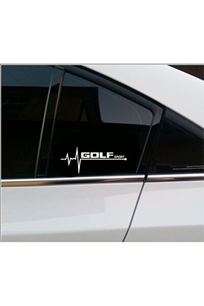 Oto Sticker ملصق نبضات القلب لسيارة فولكس فاجن جولف، قطعتين