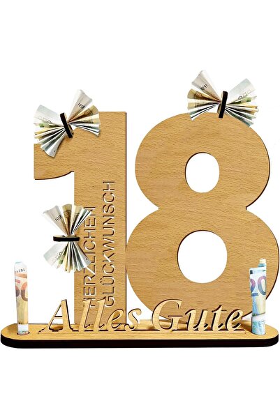 Other 18th Anniversary Money Holder - Personalized Wooden Gift, Creative - 29...