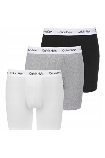 Calvin Klein Men's CK Boxer Briefs 3 Pack Low Rise Trunk Size L