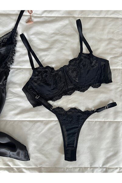 Feruzdesign Vela Black Underwire Bra Set