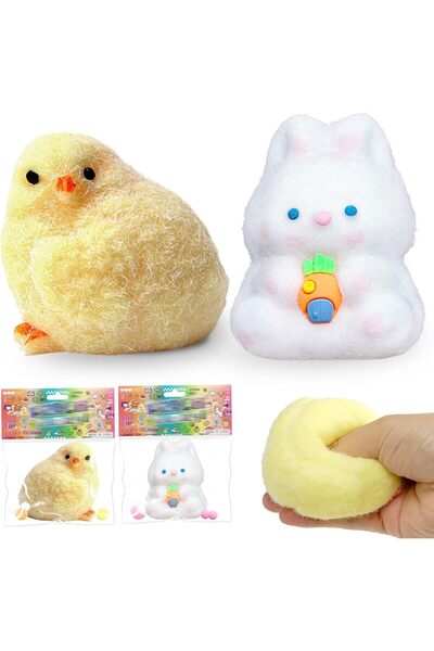 Other Jucarii Antistres Taba Squishy - Set 2 Bucati Iepuras si Pui, Material ...