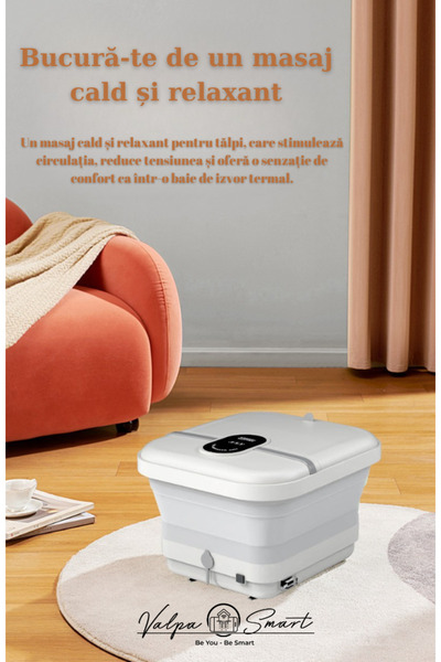 Valpa Smart Aparat Masaj Pliabil Pentru Picioare, Valpa Smart, Incalzire Automata, Bule de Aer