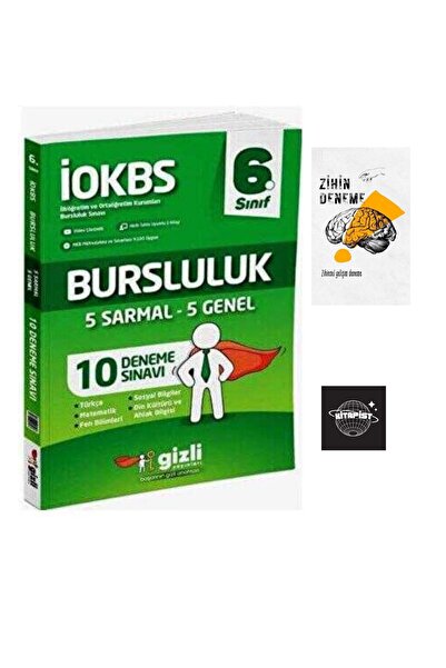 Fenomen Yayıncılık GİZLİ YAYINLARI 6.SINIF BURSLULUK 10 DENEME SINAVI+ZİHİNDE...