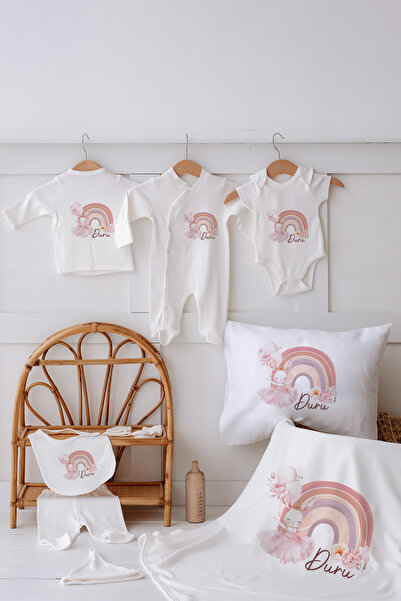 Lilabio %100 Organik Isme Özel Isimli 10lu Hastane Çıkışı Balerin Tavşan