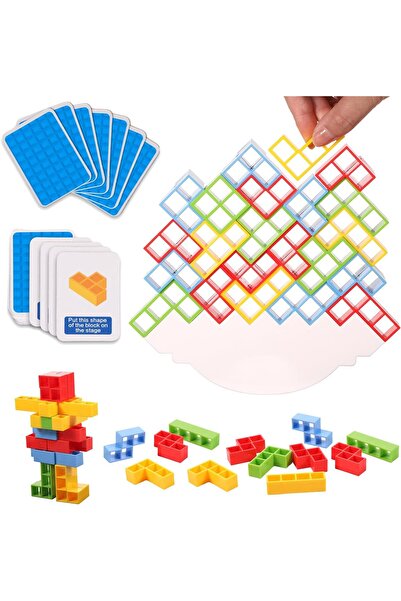 Other Joc Tetra Tower - Joc de Echilibru cu 48 Blocuri Colorate ABS, Pentru C...