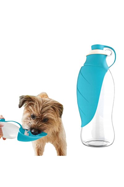 Other Dog Water Bottle - Collapsible Bowl, BPA-Free Plastic, 550 ml, Turquoise