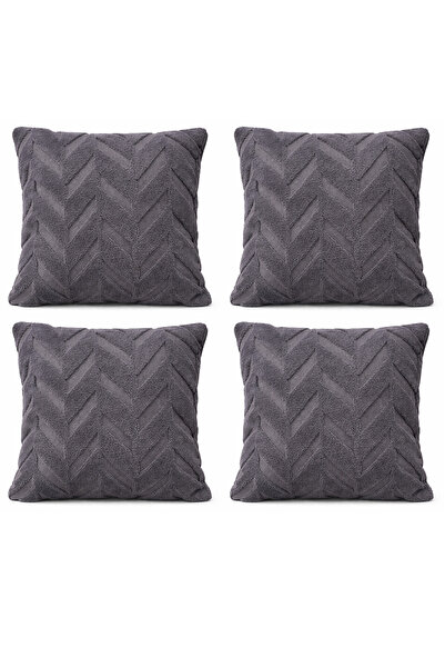 Bumedo غطاء وسادة مزخرف من القطيفة بتصميم إسكندنافي متعرج على شكل جلد السمك، ...