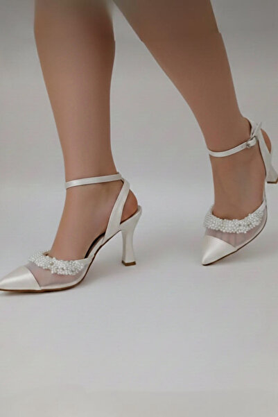 Modavien Women's 9 cm Pearl Bridal Shoes (Perfect Fit)