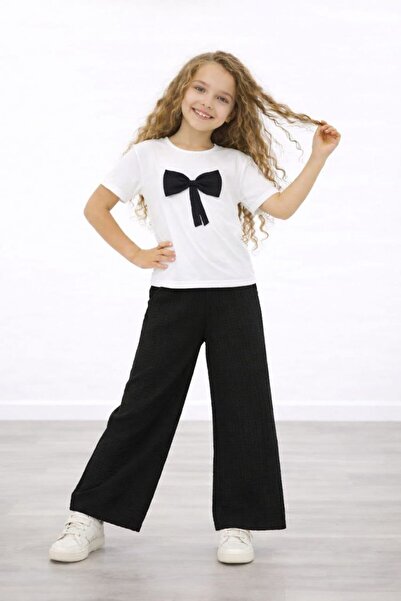 ARBİ kids Κοριτσίστικο σετ με φιόγκο και σχέδιο φυσαλίδων στο κάτω μέρος, από...