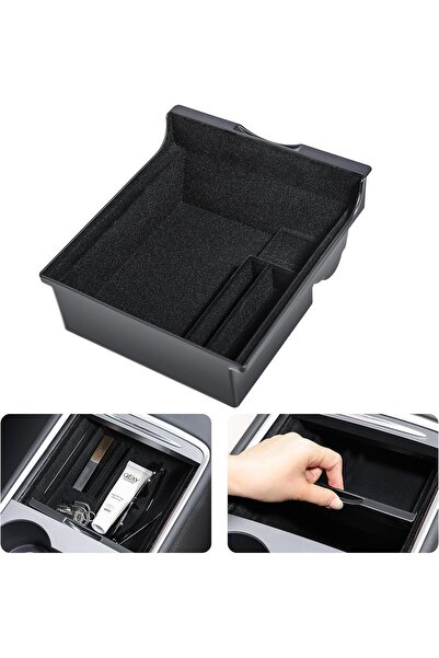 Other Organizator Cotiera Tesla Model 3 Y - Cutie Depozitare ABS, 19x17x8.9 c...