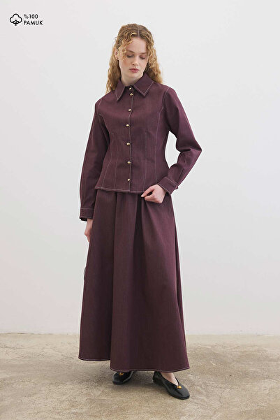 Hooopstore Beli Highlighted Denim Skirt Set