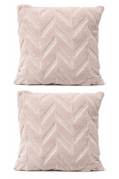 Bumedo Plush Decorative Throw Pillow Cover Nordic Zigzag-Herringbone Set of 2...