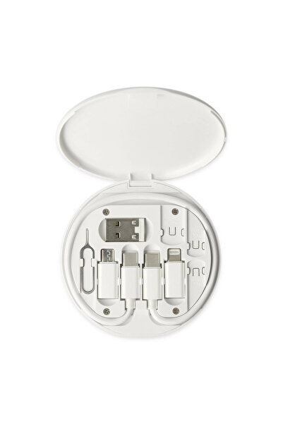 FREEDOM STOREE Sn06 3in1 Cable and Card Organizer - White