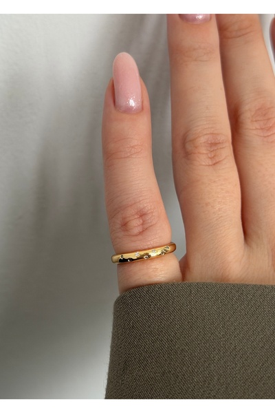 KİLİGİSTANBUL نقاط صغيرة ذهبية اللون، خاتم صغير للأصابع (يمكن تعديل الحجم)