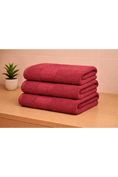OEM Set of 3 Bordeaux bath towels made of 100% Cotton with Patterned , 70x130...