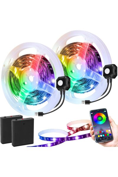 Other Bandă LED RGB 3m - Senzor Mișcare PIR, Aplicație Control, Funcție Memor...