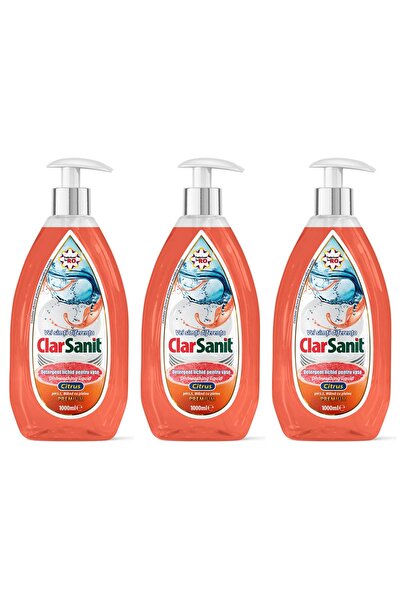 clarsanit SET OF 3 - Premium Detergent with Citrus Fragrance 1000 ml