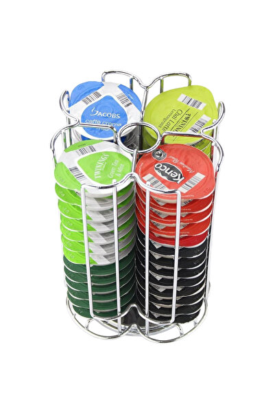 Other Tassimo EXZACT Capsule Holder - 360 Rotating, Chrome, 52 Capsules, Silv...