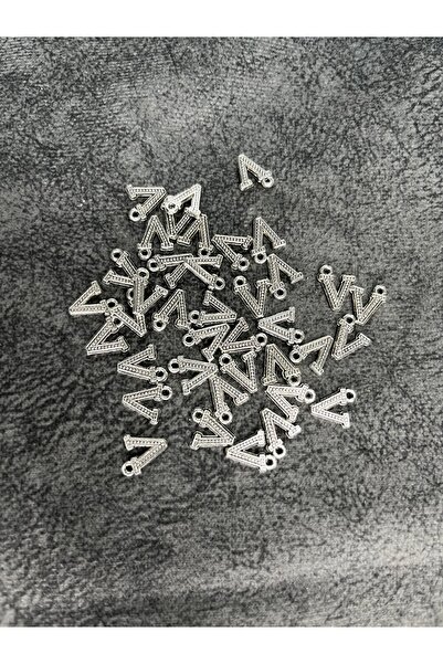 Mos Tespih 1 bucată litera V de culoare argintie, material pentru bijuterii c...