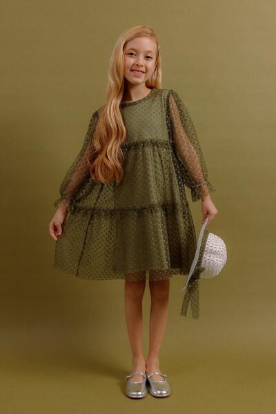 Perendi Rochie din tul cu pălărie pentru fete – Combinație pentru ocazii spec...