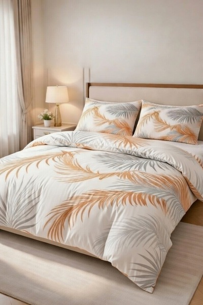 VENTİ VENTİSCA طقم غطاء لحاف مزدوج من القطن الناعم الممتاز بنقوش مميزة