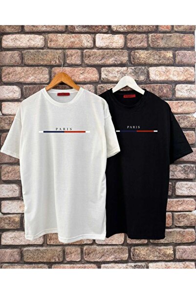 ALİ.COM Combed Cotton Unisex Printed Oversize T-Shirt