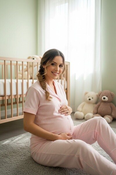 Miss Dünya Lissa Pure Comfort Front Buttoned Shirt Collar Striped Short Sleev...